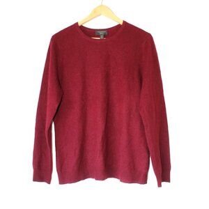 Chapter Club 100% Cashmere Men's Sweater Size XL Burgundy Crew Neck Pull over